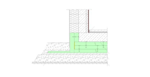 Vloerplaat detail beton met vorstrand