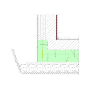 Vloerplaat detail beton zonder vorstrand