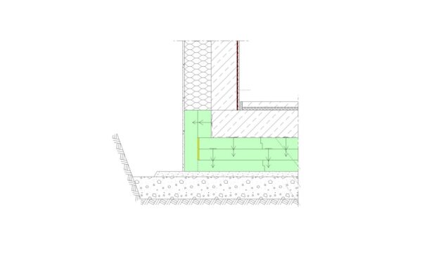 Vloerplaat detail beton zonder vorstrand